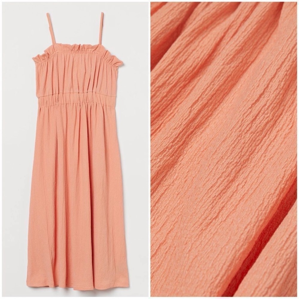 Peach Maxi Dress with Spaghetti Straps